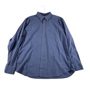 Southern Tide XXL Trim Fit Button Down Shirt Blue Pink Check Cotton Long Sleeve